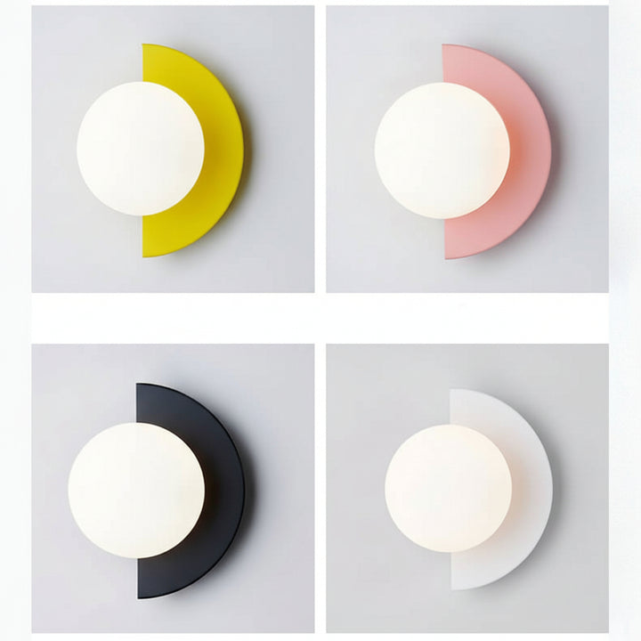 Applique da parete a globo di vetro luce moderna minimalista