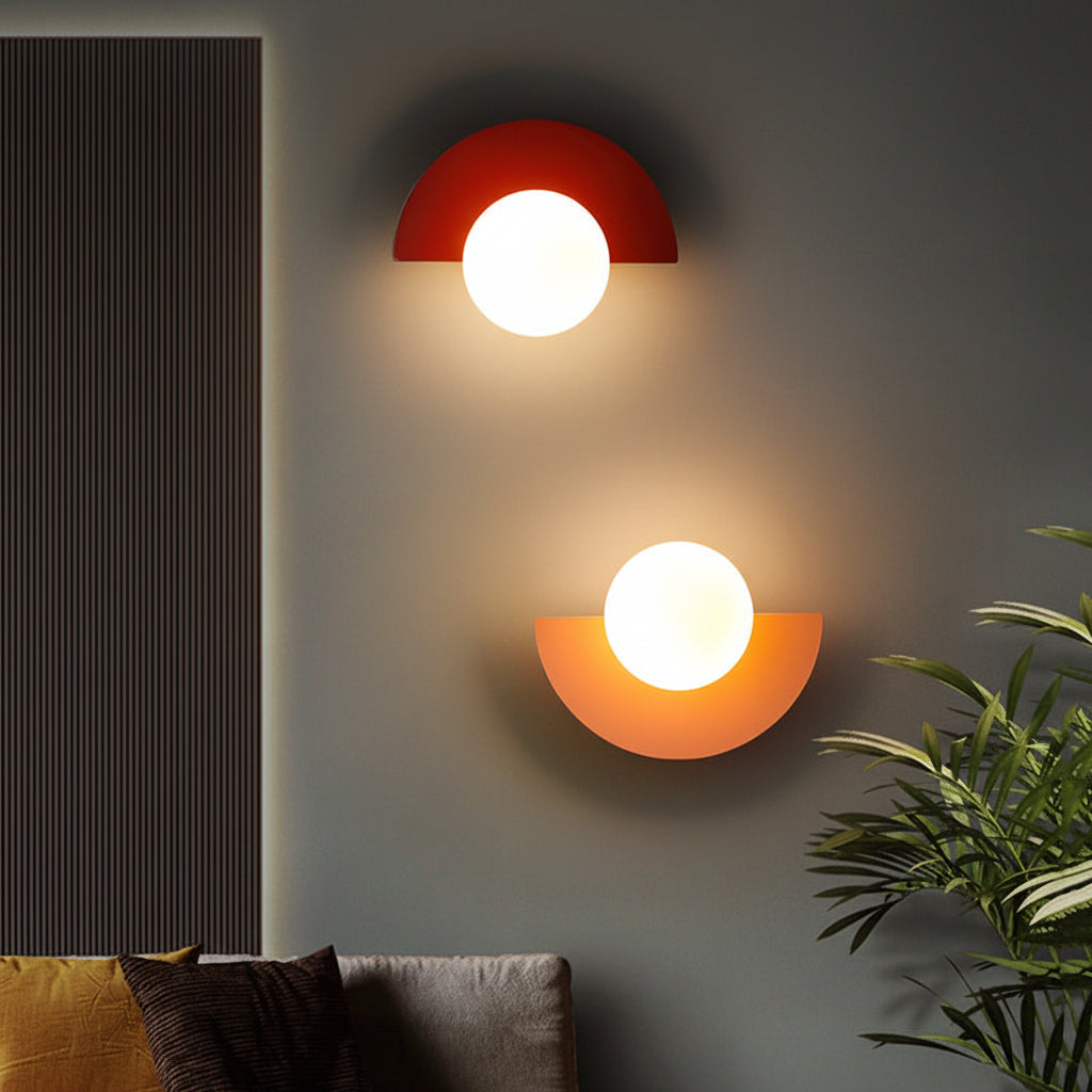 Applique da parete a globo di vetro luce moderna minimalista