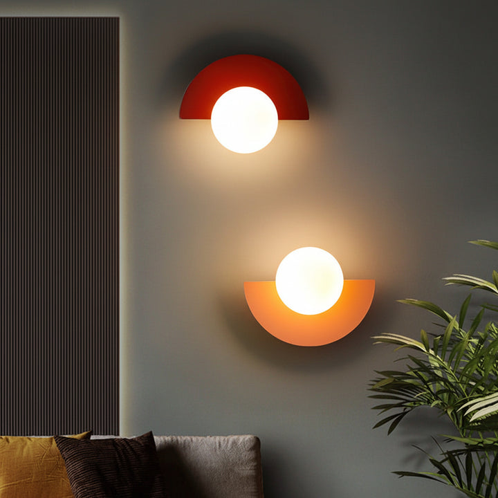 Applique da parete a globo di vetro luce moderna minimalista