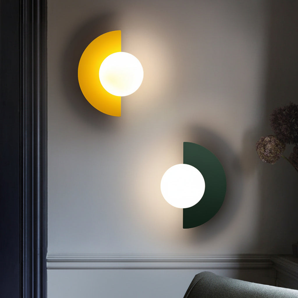 Applique da parete a globo di vetro luce moderna minimalista