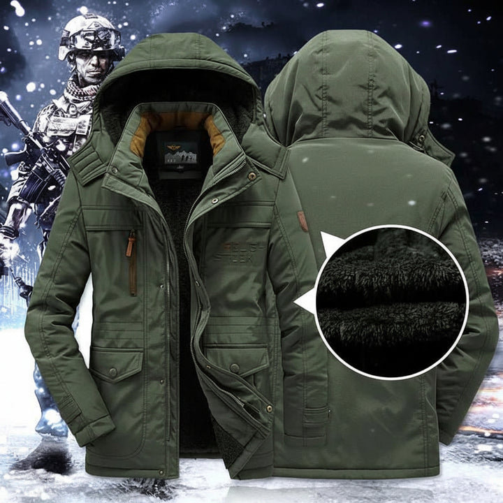 Winter Jacket Quilted Parka Hooded Windproof Outdoor Coat
