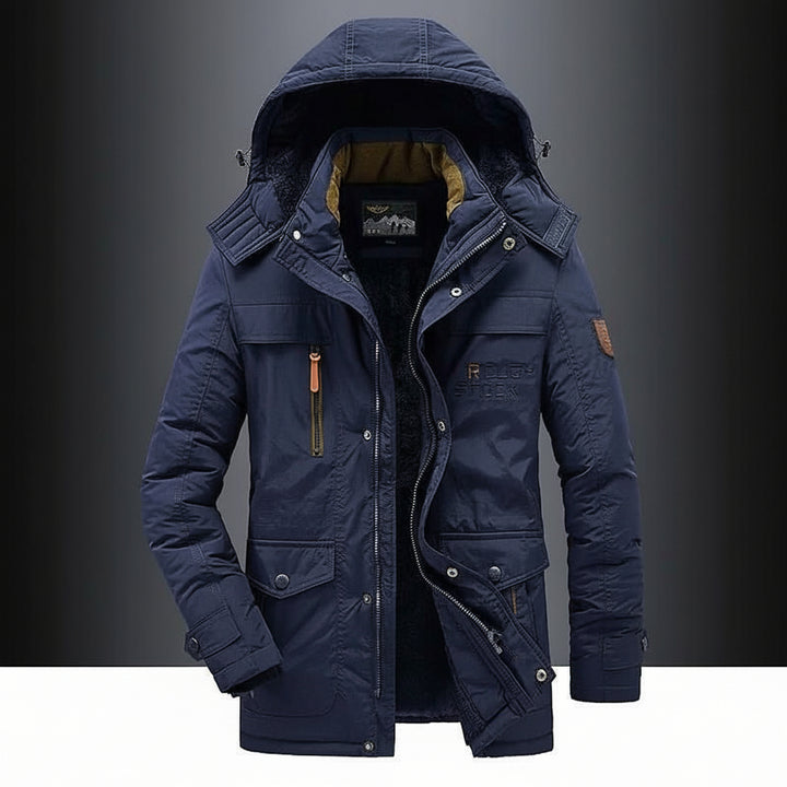Winter Jacket Quilted Parka Hooded Windproof Outdoor Coat