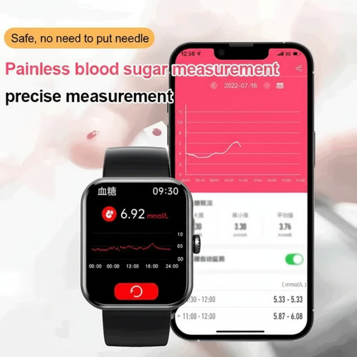 Smartwatch Blutzucker Blutdruckmessung Bluetooth Anrufe
