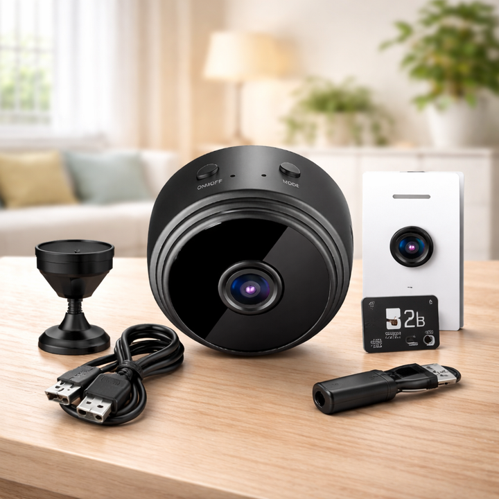 Vnitřní WiFi bezpečnostní kamera s nočním viděním, mini dohledový monitor