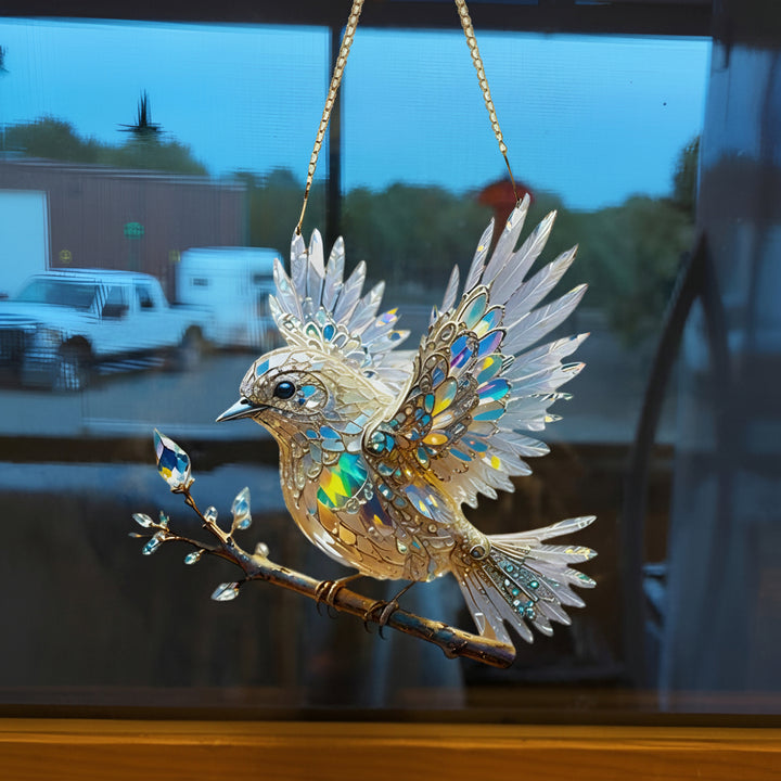 Bluebird Window Suncatcher Stained Glass Effect Hanging Decoration