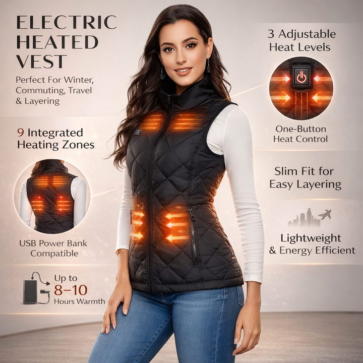 Dámská vyhřívaná vesta elektrická zimní venkovní teplá vesta