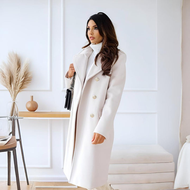 Damen langer Mantel Winter Trenchcoat-Stil Oberbekleidung