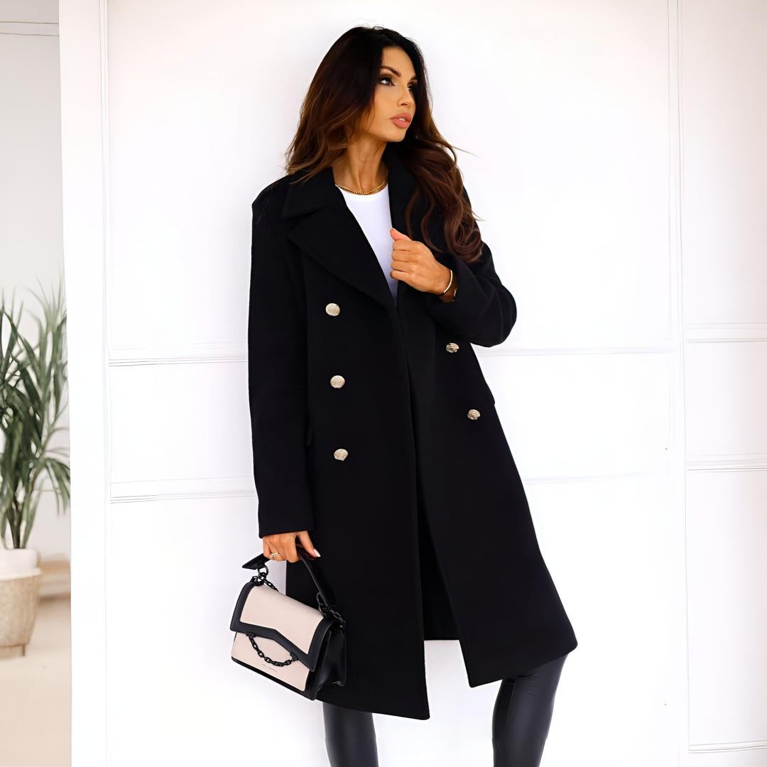 Damen langer Mantel Winter Trenchcoat-Stil Oberbekleidung