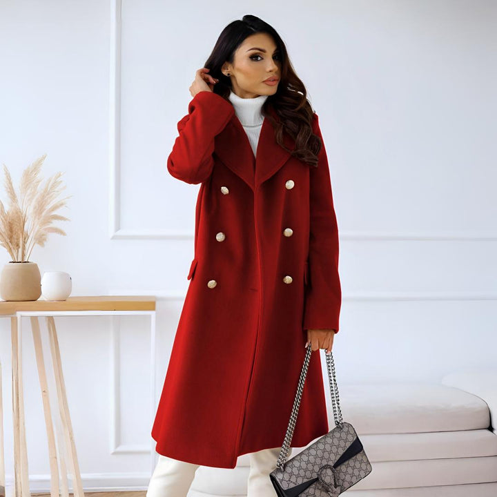 Damen langer Mantel Winter Trenchcoat-Stil Oberbekleidung