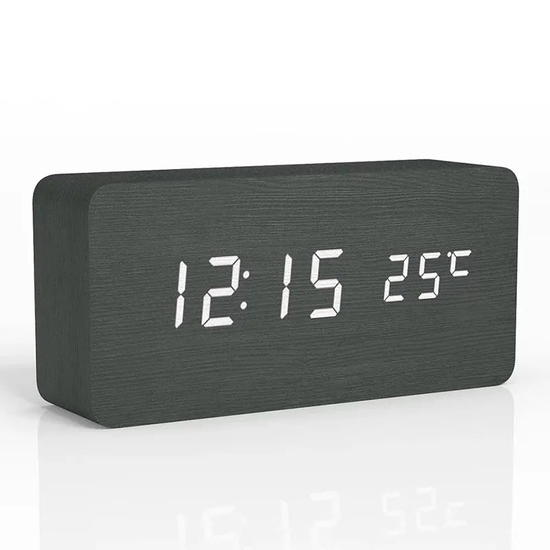 WoodLume | Réveil en bois avec affichage numérique à LED 0