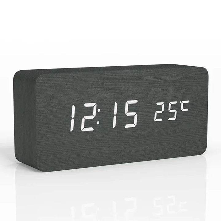 WoodLume | Réveil en bois avec affichage numérique à LED 0