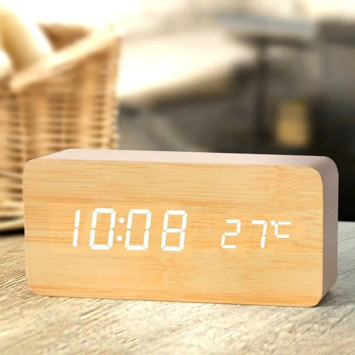 WoodLume | Réveil en bois avec affichage numérique à LED 1