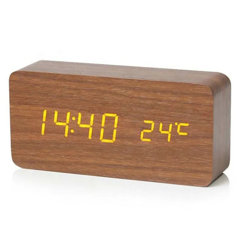 WoodLume | Réveil en bois avec affichage numérique à LED 3