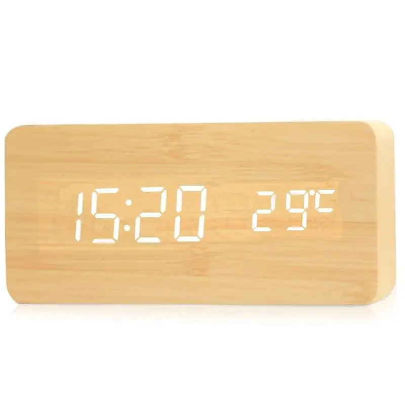 WoodLume | Réveil en bois avec affichage numérique à LED 5
