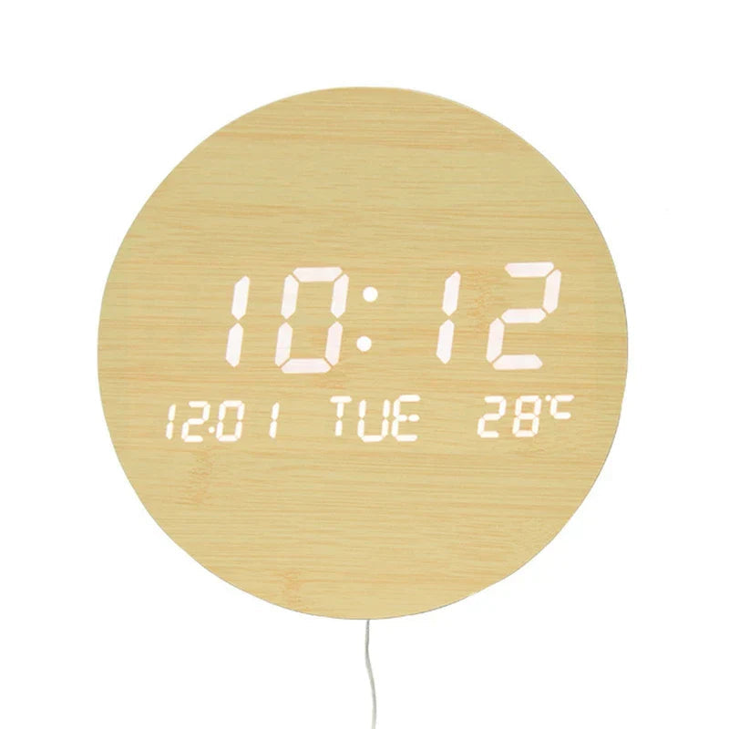 WoodenWake | Horloge de bureau LED écologique 4