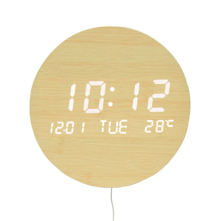 WoodenWake | Horloge de bureau LED écologique 4