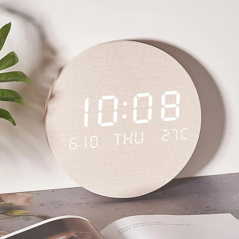 WoodenWake | Horloge de bureau LED écologique 5