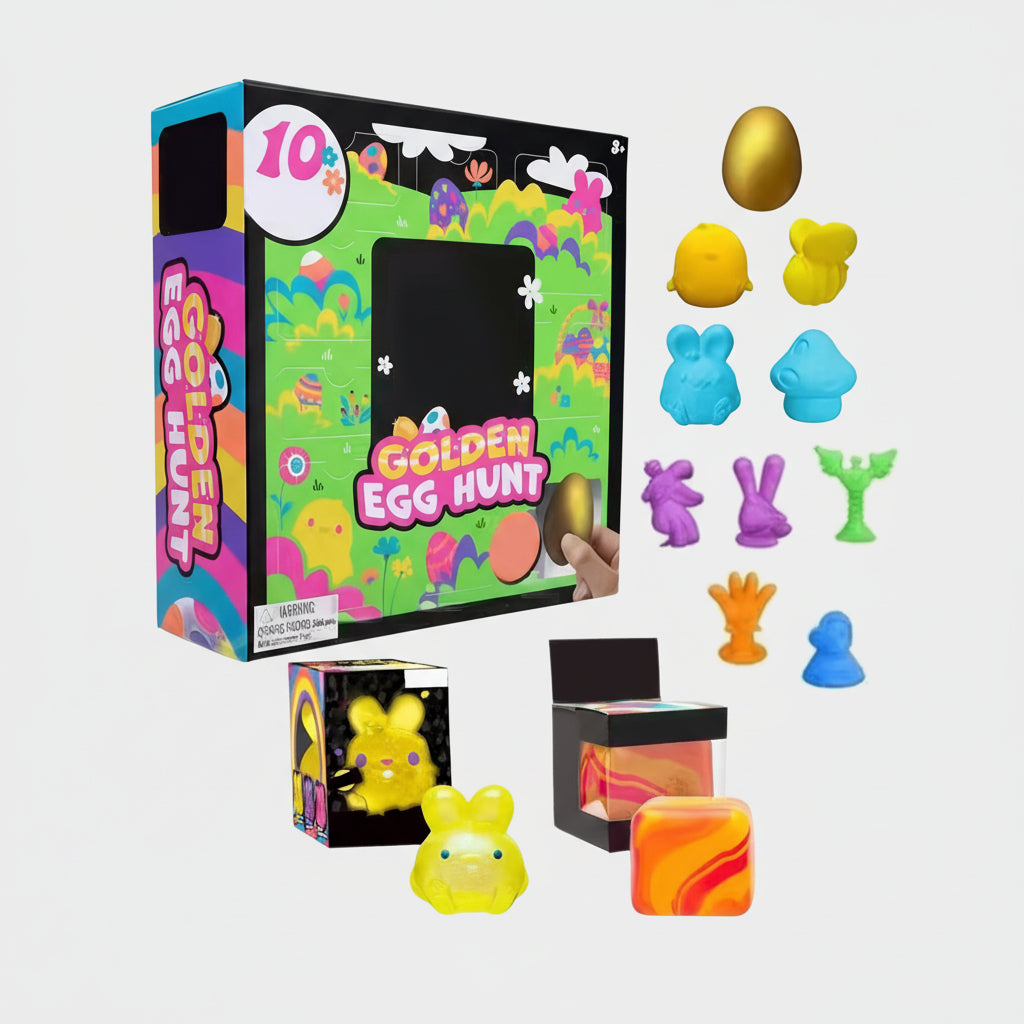 Easter Egg Hunt Toy Set Kids Squishy Surprise Game Gift Box
