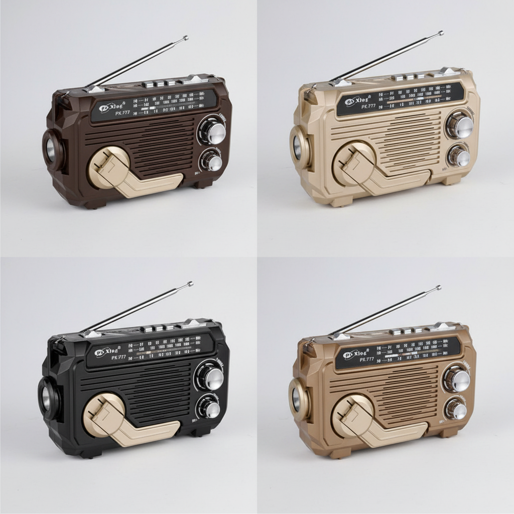 Solar Powered Emergency Radio Bluetooth Flashlight USB Charging