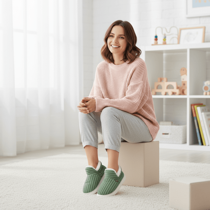 Hausschuhe Damen Plüsch Warm Rutschfest Pantoffeln