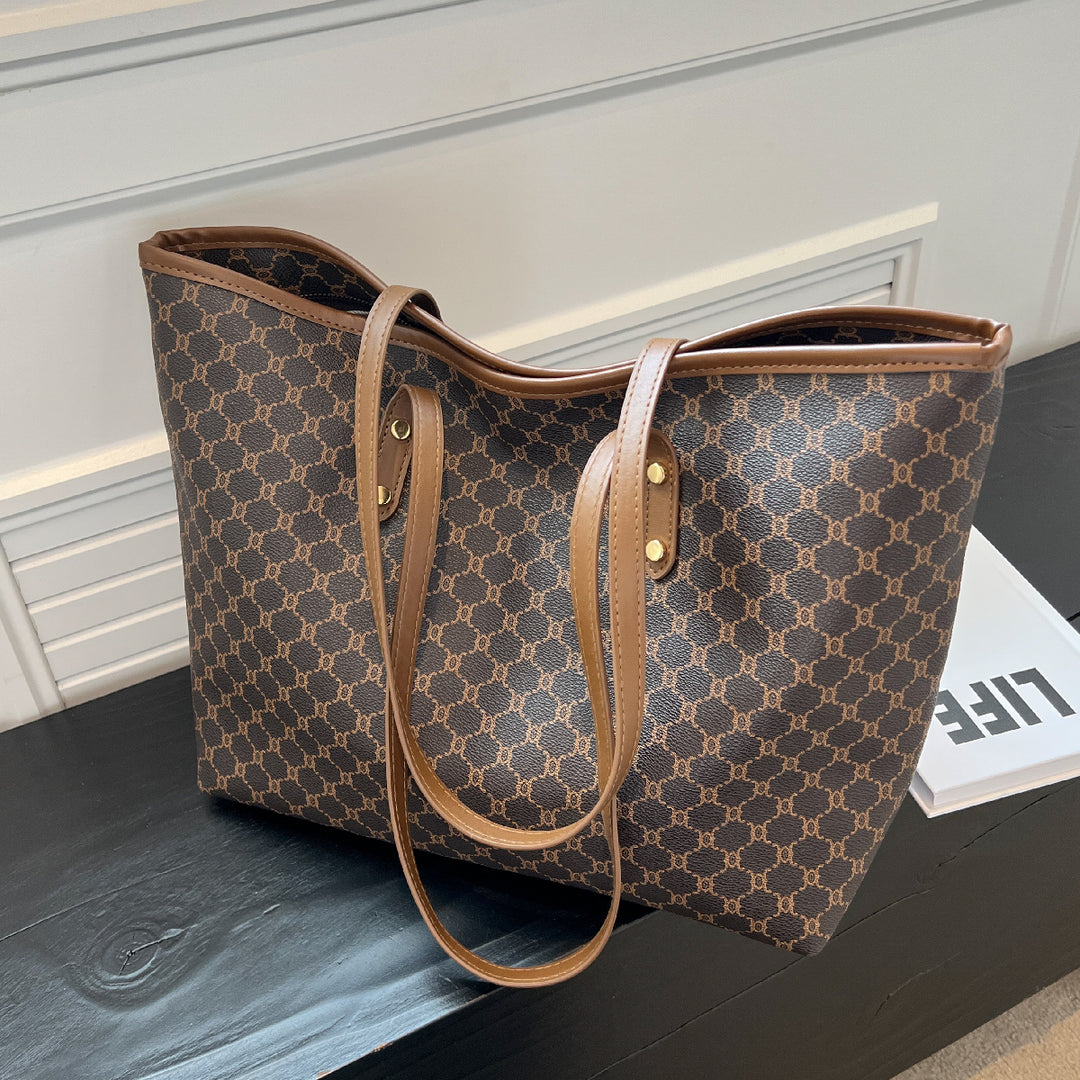 Tote Bag Shoulder Bag Zipper Large Shopping Bag Mother's Day