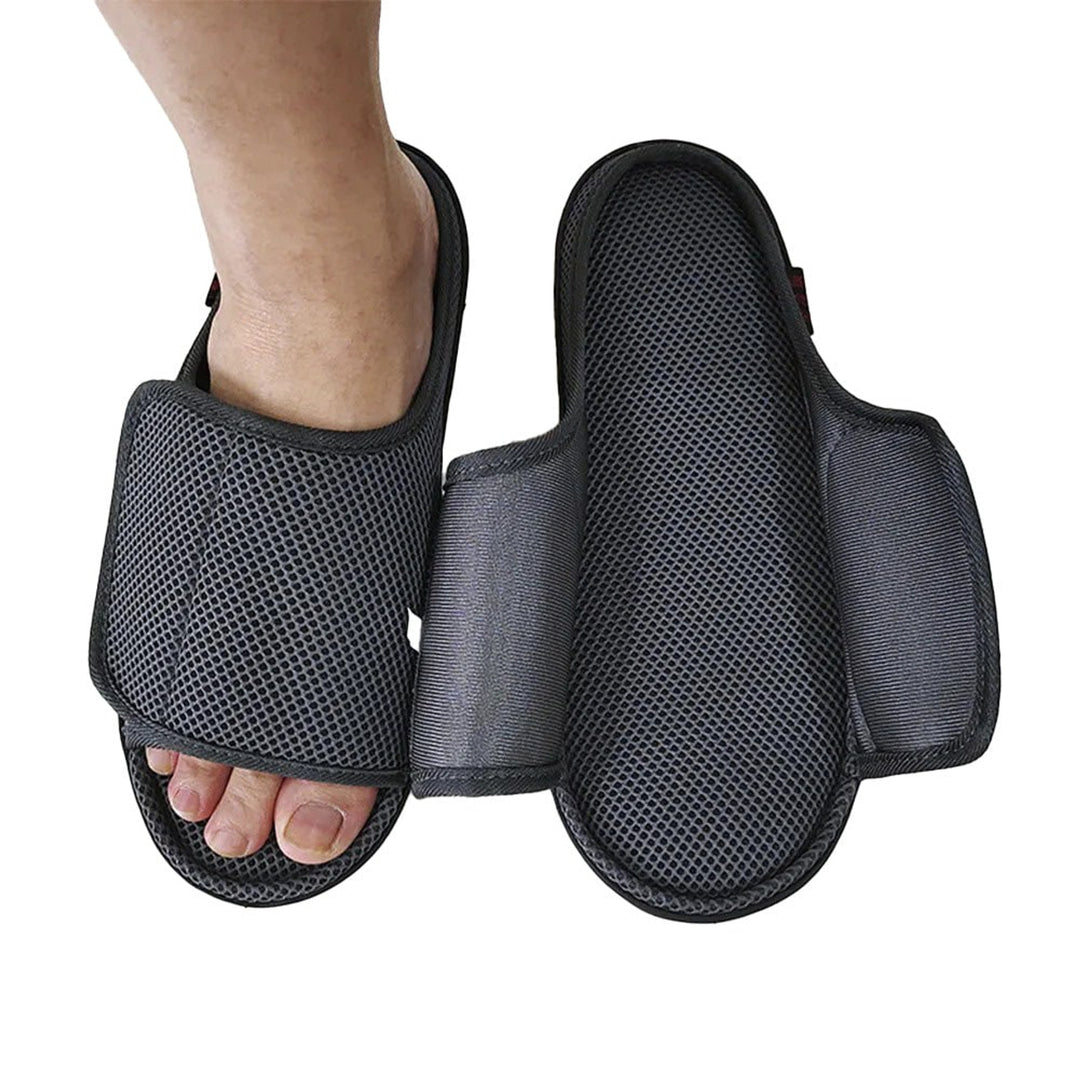 Adjustable Open-Toe Slippers For Diabetic Swollen Feet - Image 1