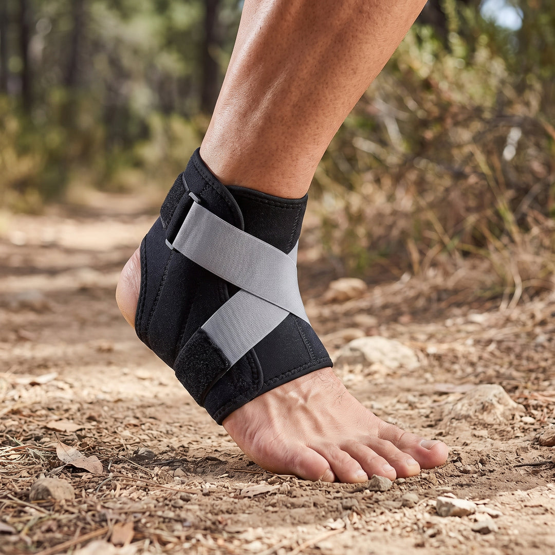 Ankle Support Brace Adjustable With Hook-and-loop Fasteners For Sports - Image 4