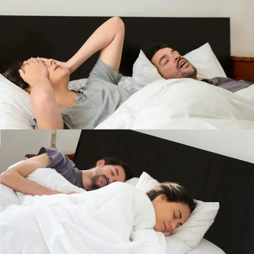 Anti Snoring Device Rechargeable Nasal Insert Fan Plastic Blue White Sleep Aid - Image 2
