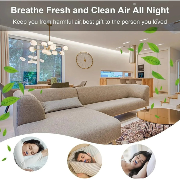 Anti Snoring Device Rechargeable Nasal Insert Fan Plastic Blue White Sleep Aid - Image 7