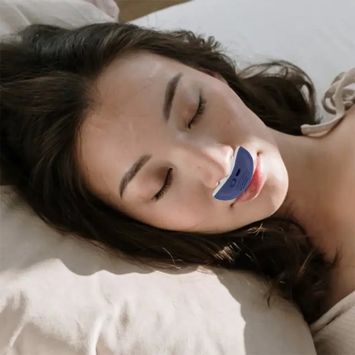 Anti Snoring Device Rechargeable Nasal Insert Fan Plastic Blue White Sleep Aid - Image 10