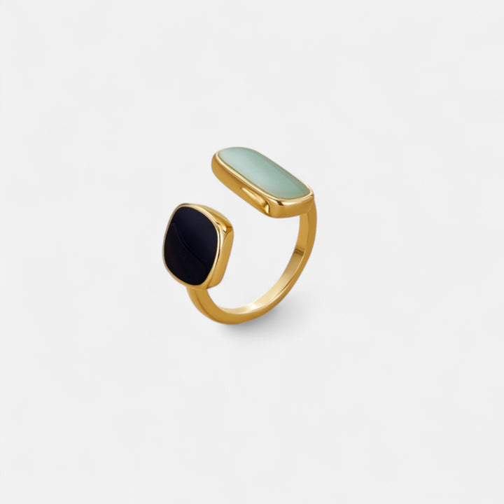 Celzoir | Bague Femme Aigue-Marine Enroulée Dorée