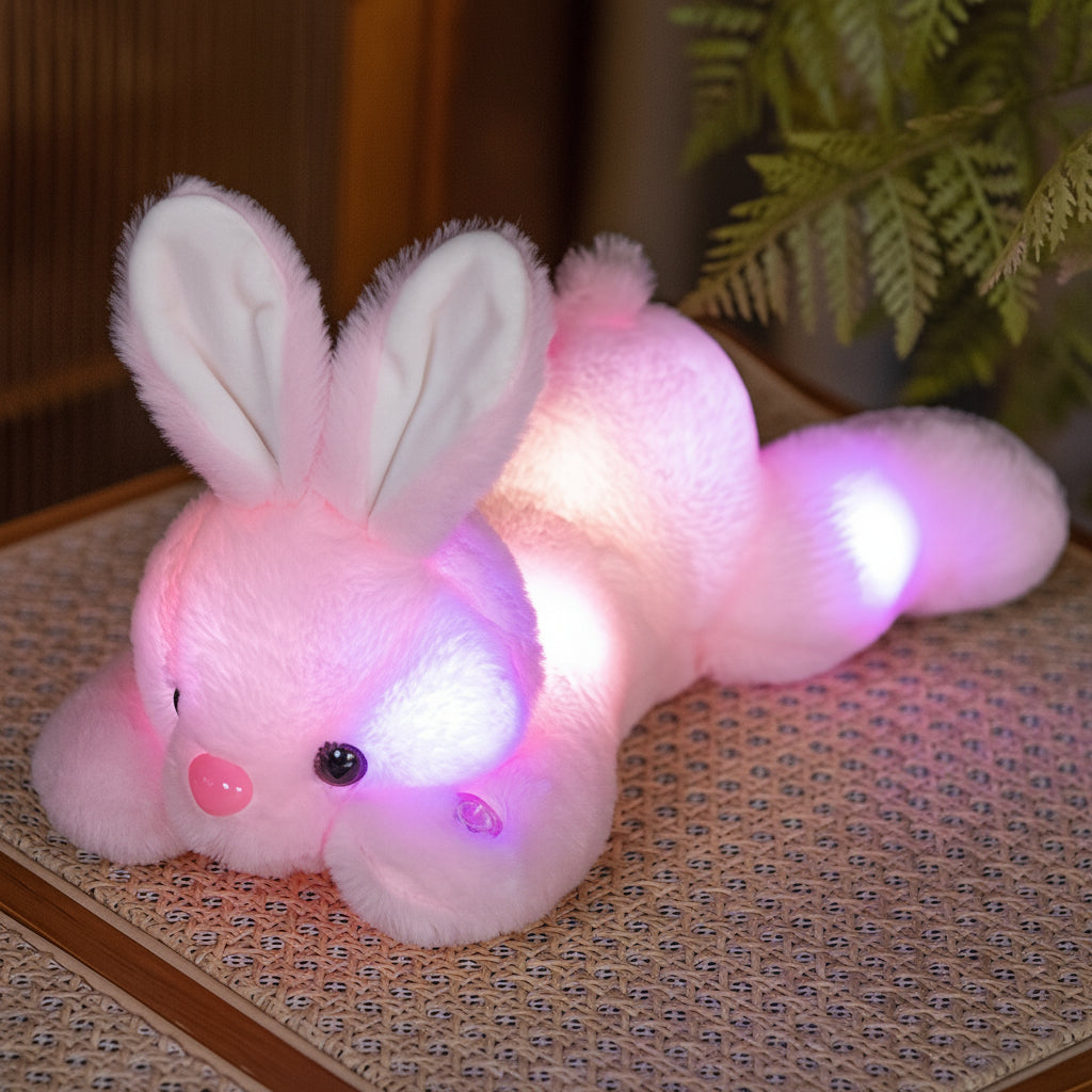 Lampada Notturna Coniglio Morbido Giocattolo LED Decorazione Cameretta Bambini