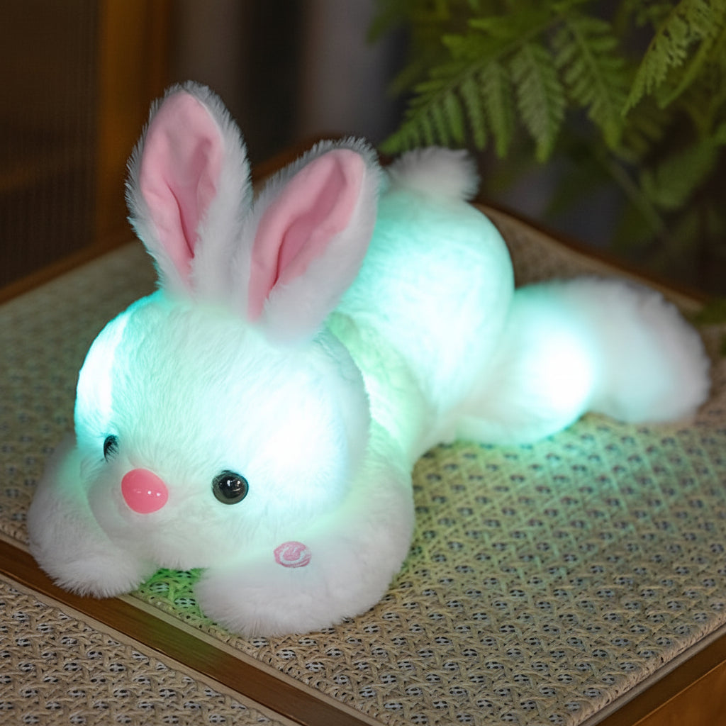 Lampada Notturna Coniglio Morbido Giocattolo LED Decorazione Cameretta Bambini