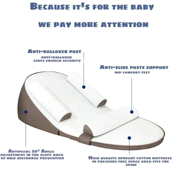 Baby Sleep Positioner Newborn Incline Wedge Support Bolster Anti Roll Pillow - Image 7
