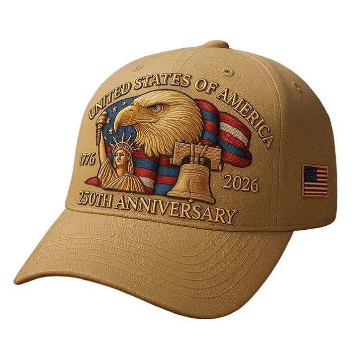Baseball Cap Commemorative America 250th Anniversary Patriotic Eagle Statue Of Liberty American Flag - Image 5