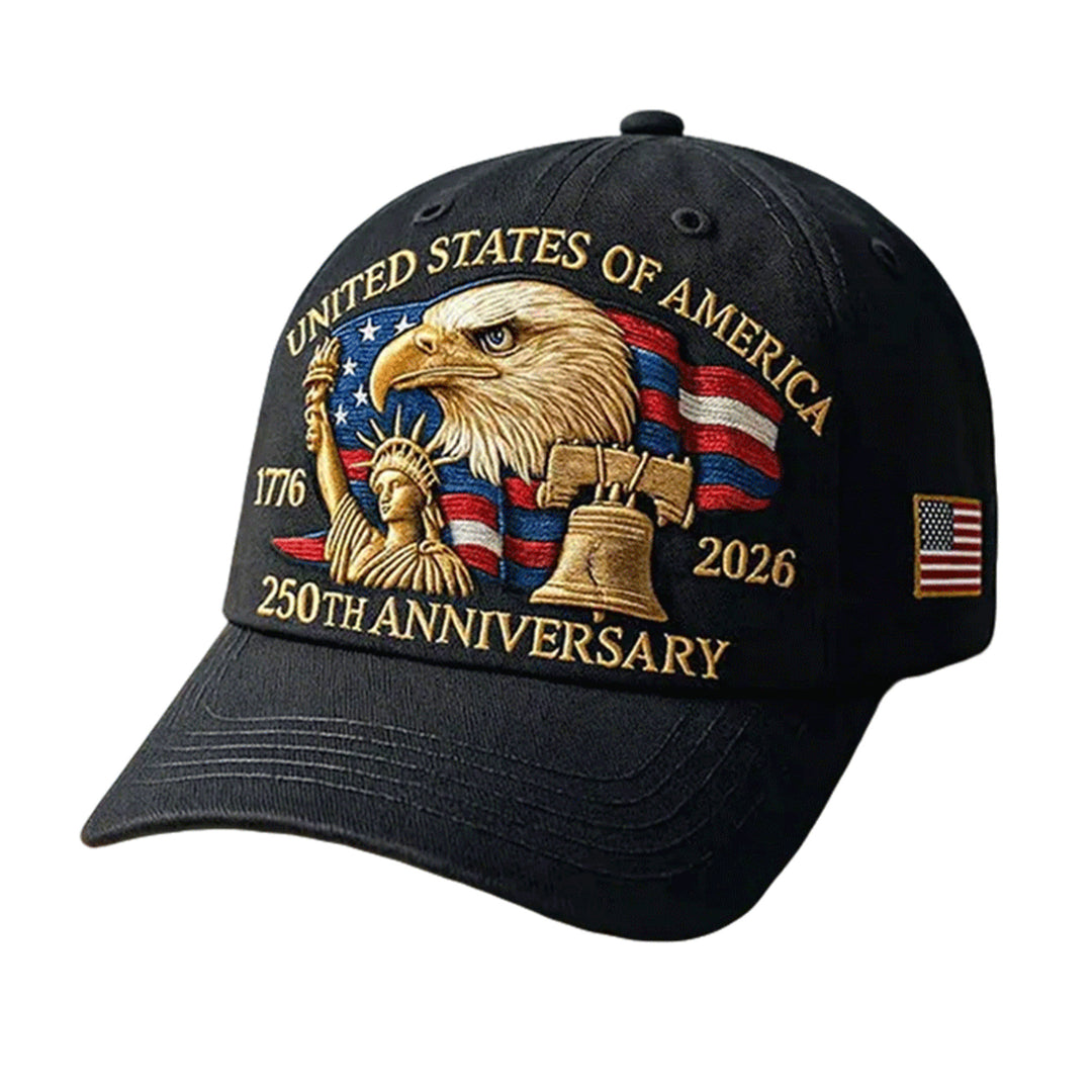 Baseball Cap Commemorative America 250th Anniversary Patriotic Eagle Statue Of Liberty American Flag - Image 3