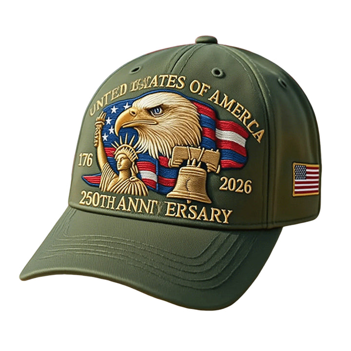 Baseball Cap Commemorative America 250th Anniversary Patriotic Eagle Statue Of Liberty American Flag - Image 4