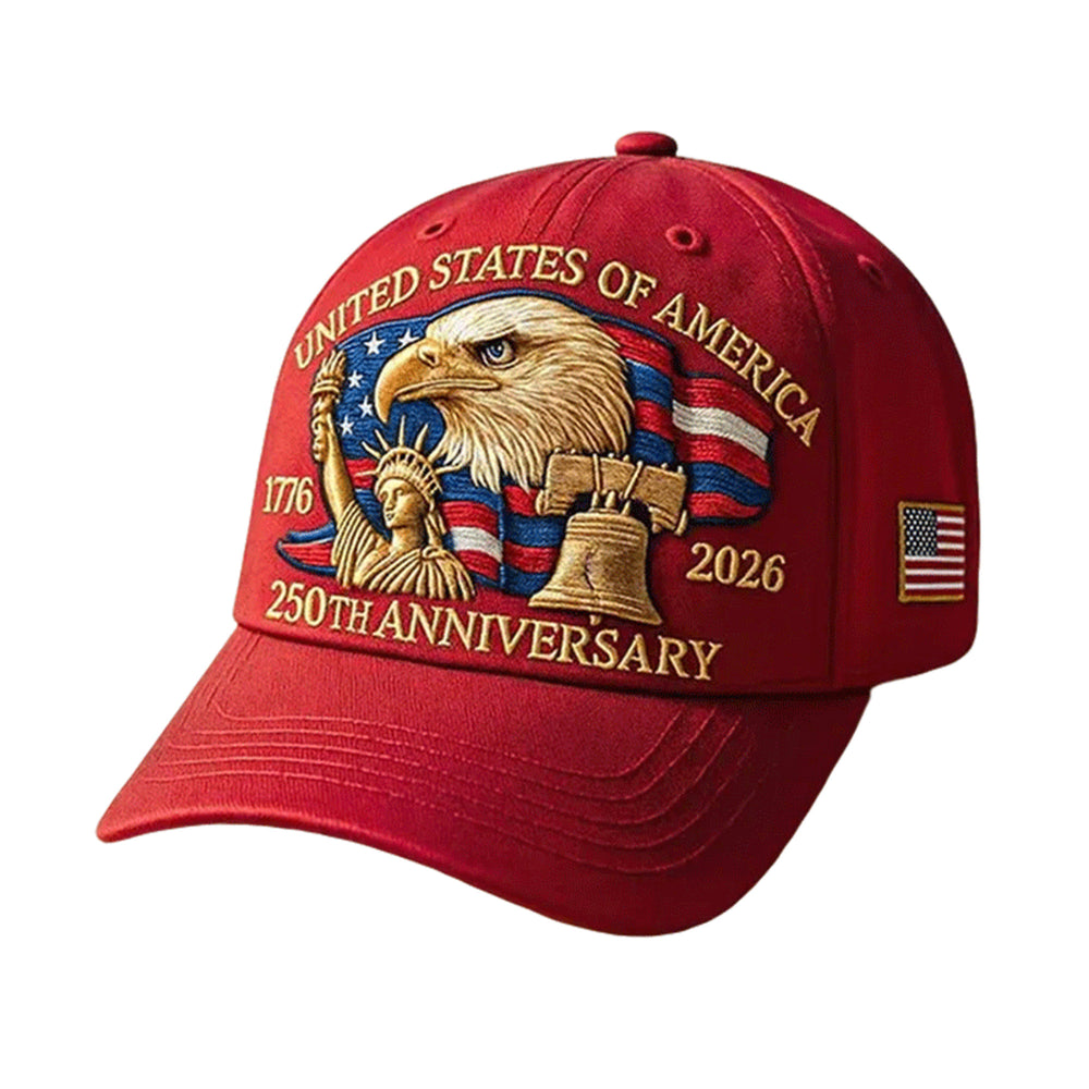 Baseball Cap Commemorative America 250th Anniversary Patriotic Eagle Statue Of Liberty American Flag - Image 2
