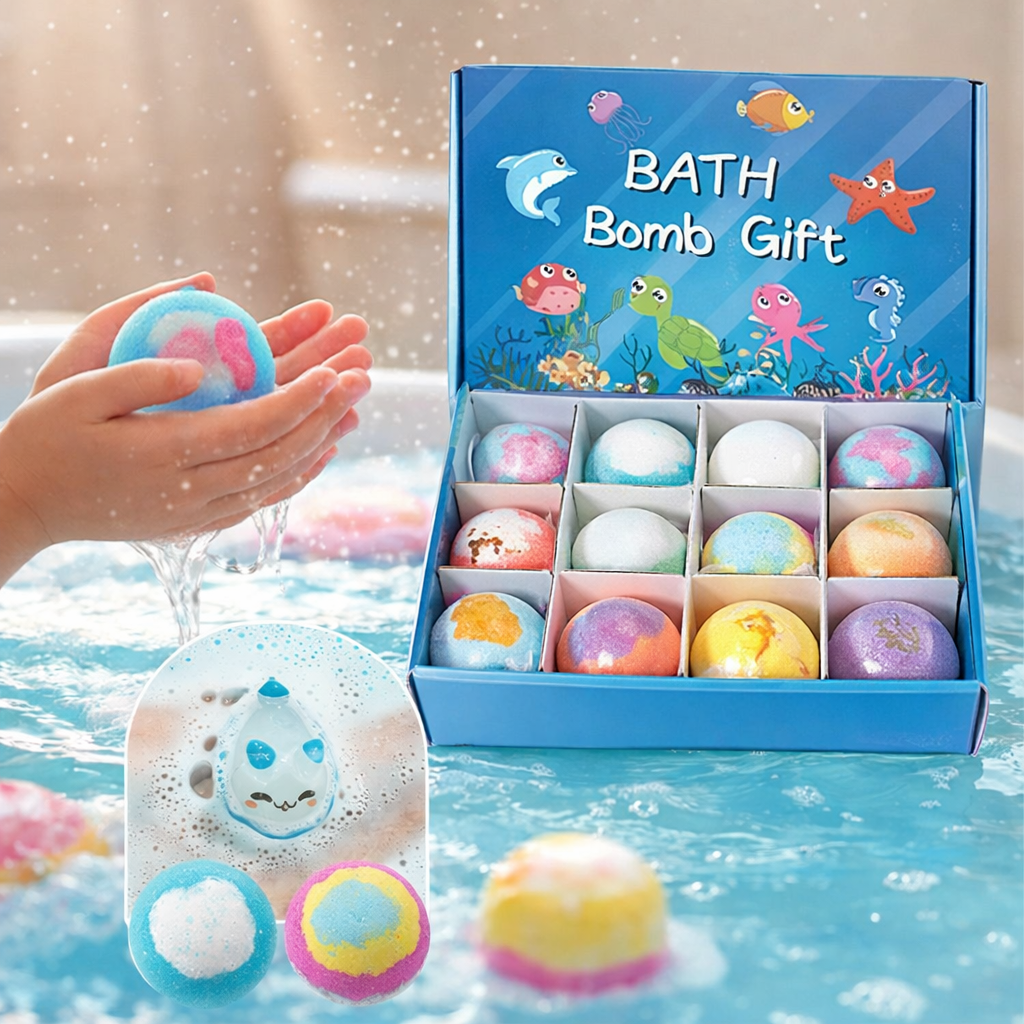 Bath Bomb Gift Set Kids Surprise Toy Fizzing Spa Bath Balls Pack
