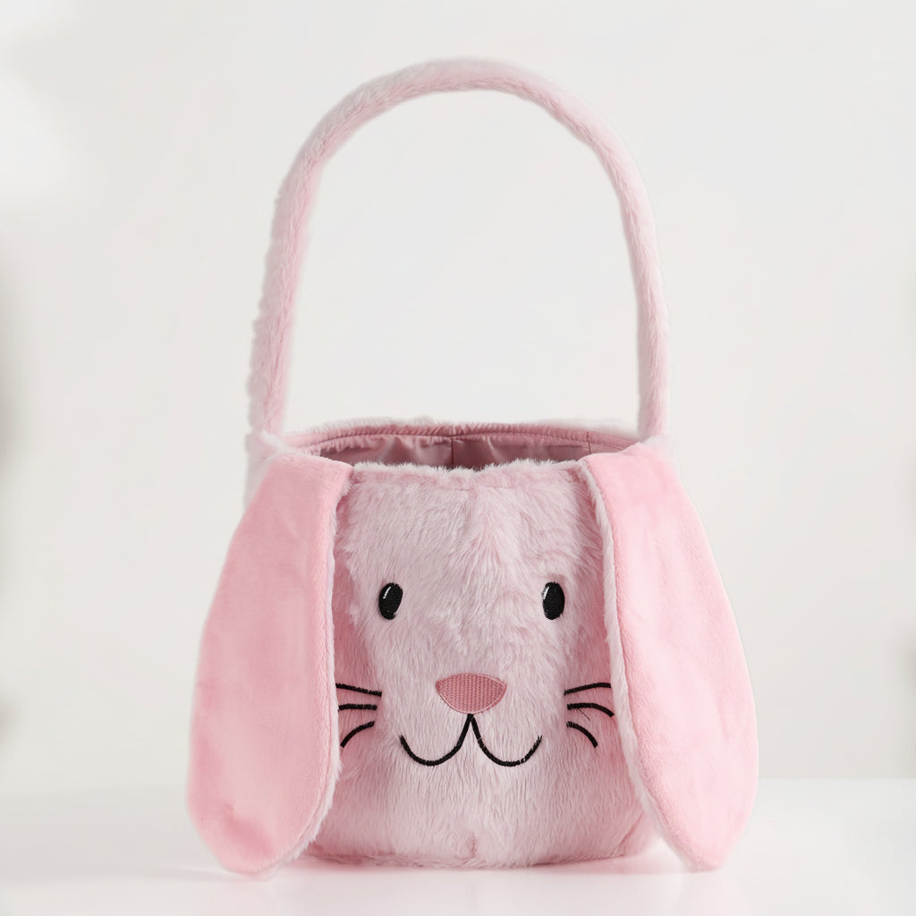 Borsa Morbida a Forma di Coniglio Pasquale con Cesto per Caramelle e Uova