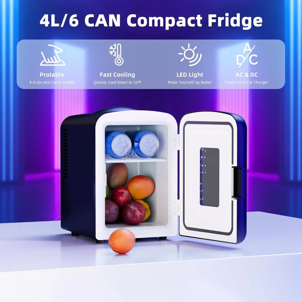 Bedroom Mini Fridge Mini Refrigerator Portable Compact - Image 2
