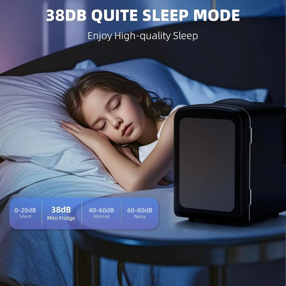 Bedroom Mini Fridge Mini Refrigerator Portable Compact - Image 5