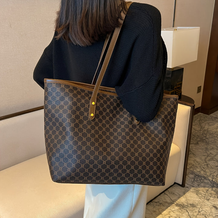 Tote Bag Shoulder Bag Zipper Large Shopping Bag Mother's Day