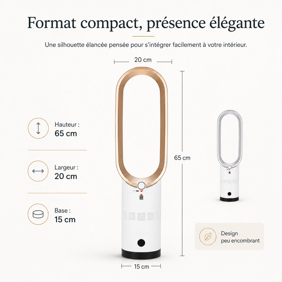 Bladeless Tower Fan Oscillating Standing With Airflow Control And Sleek White Design - Image 11