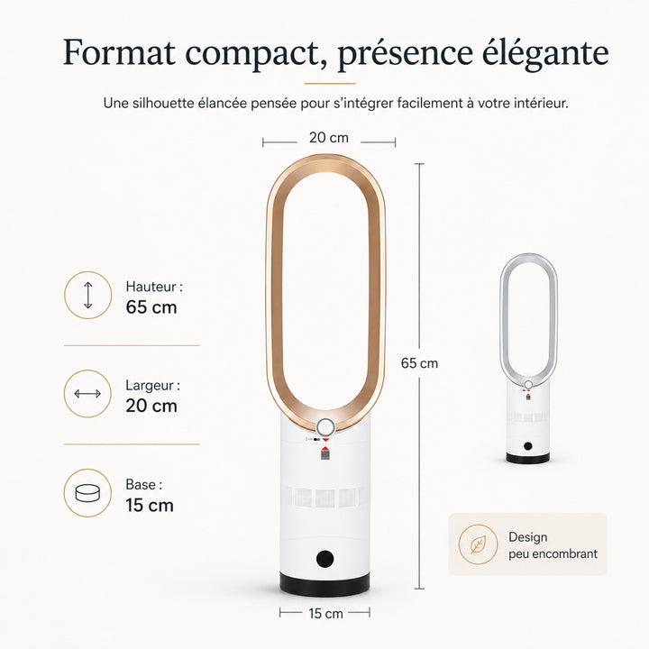 Bladeless Tower Fan Oscillating Standing With Airflow Control And Sleek White Design - Image 11