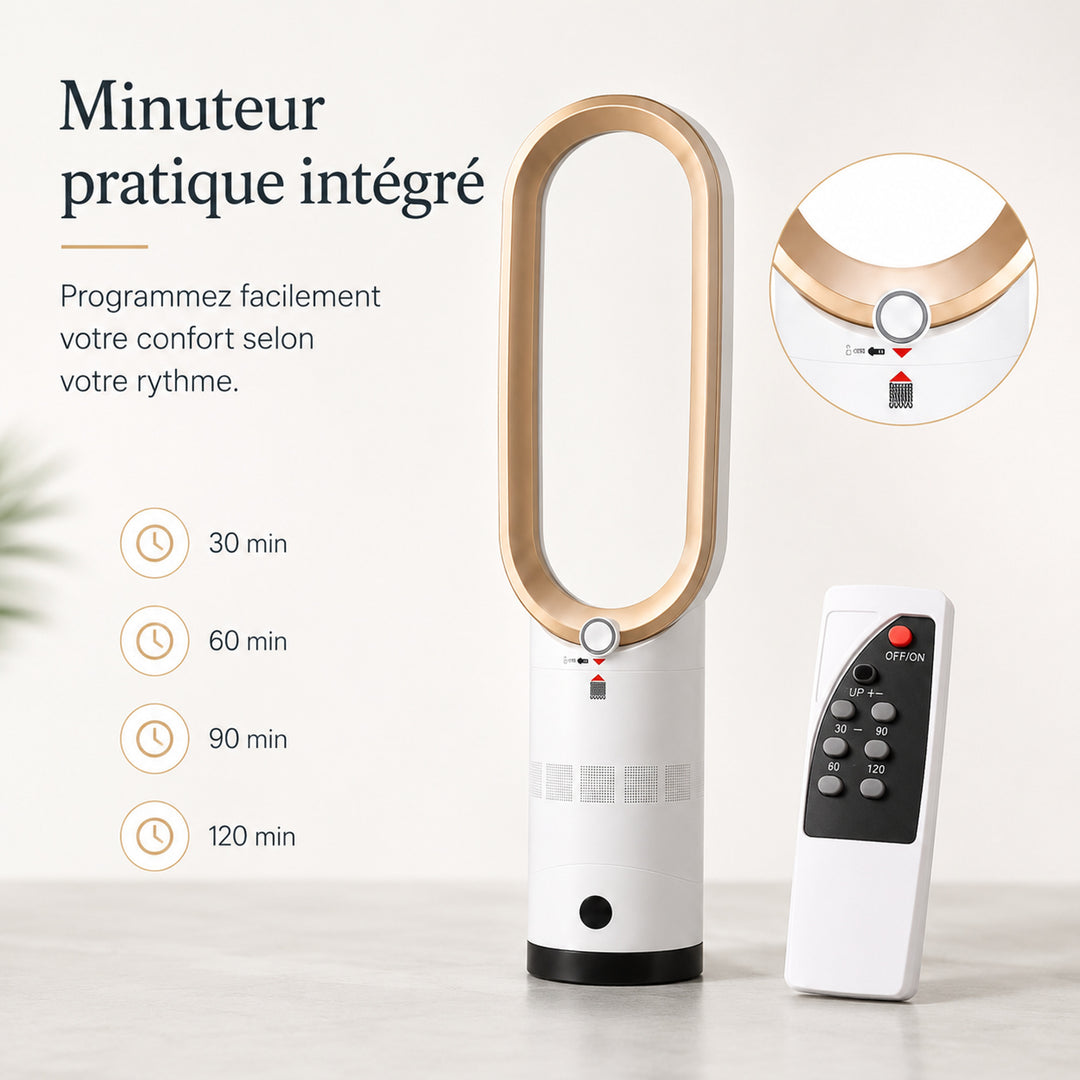 Bladeless Tower Fan Oscillating Standing With Airflow Control And Sleek White Design - Image 8