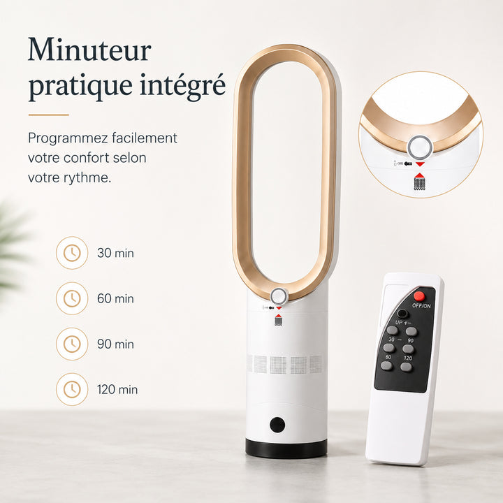 Bladeless Tower Fan Oscillating Standing With Airflow Control And Sleek White Design - Image 8