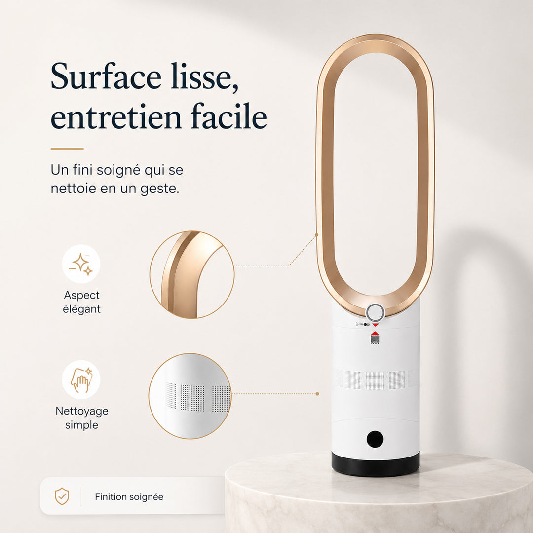 Bladeless Tower Fan Oscillating Standing With Airflow Control And Sleek White Design - Image 7