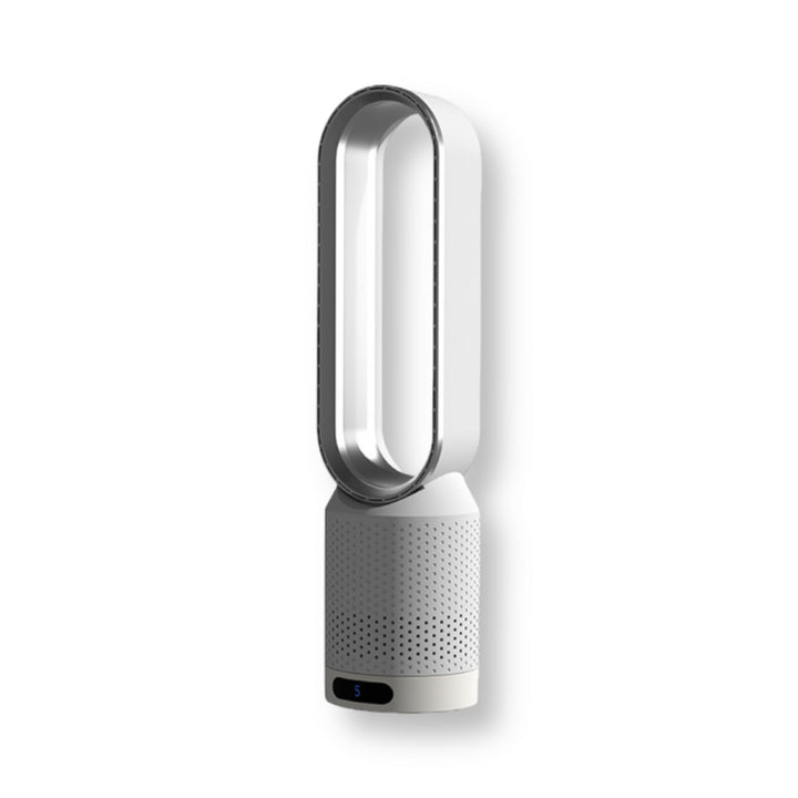 Bladeless Tower Fan Oscillating Standing With Airflow Control And Sleek White Design - Image 1