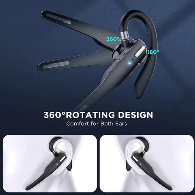 Bluetooth Earpiece Wireless Headset Black Over-Ear Charging Case 5.1 Hands Free - Image 5